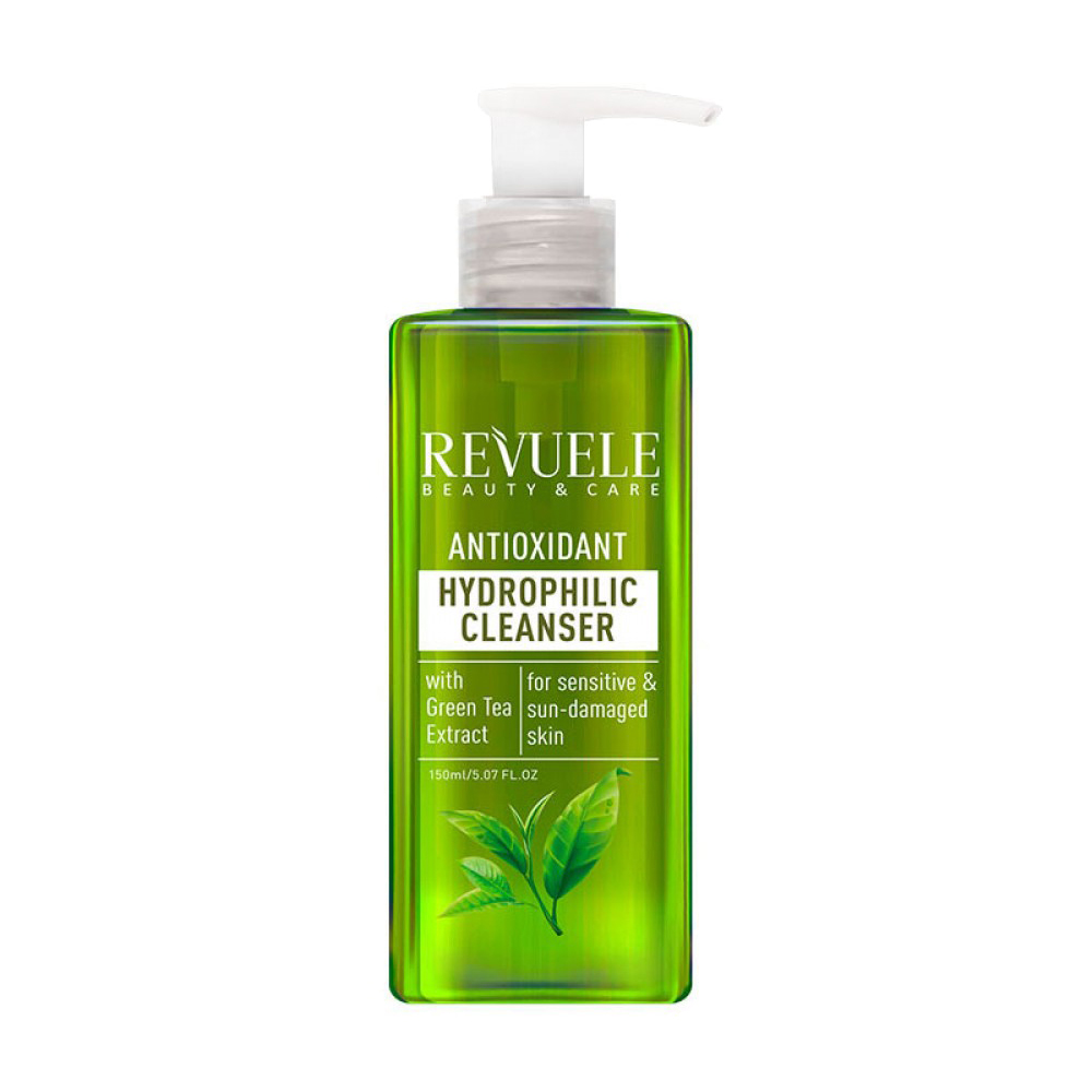 Очищувальний гідрофільний засіб для вмивання Revuele Antioxidant Hydrophilic Cleanser з екстрактом зеленого чаю, 150 мл